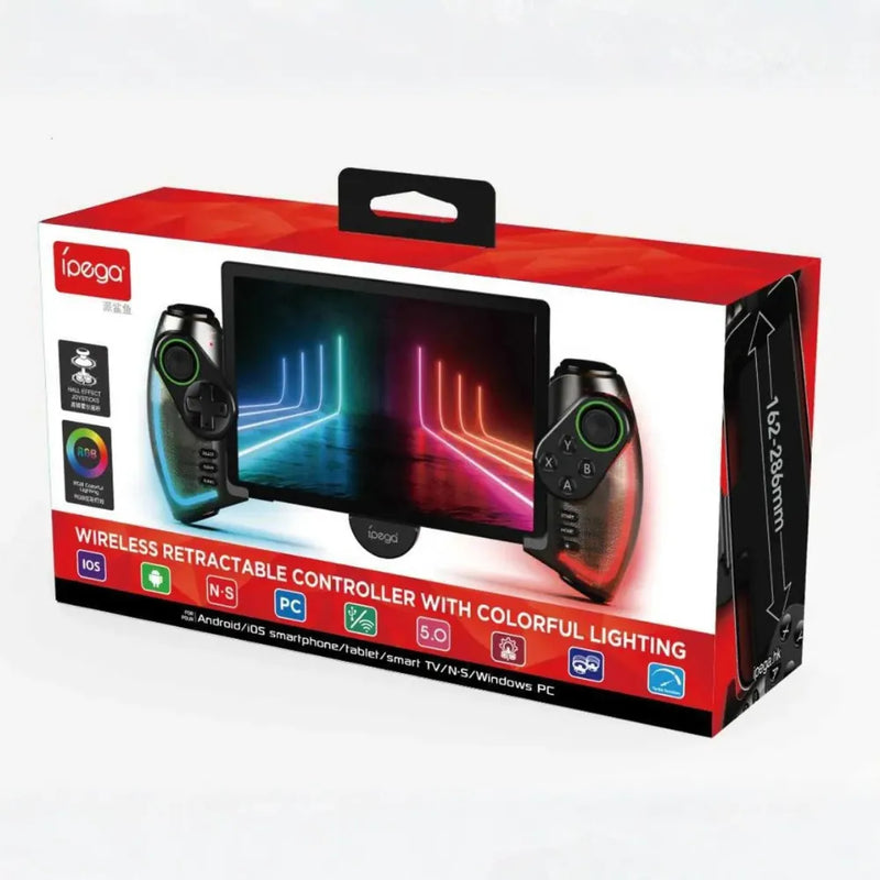 iPega Wireless rectactable controller with colorful lighting