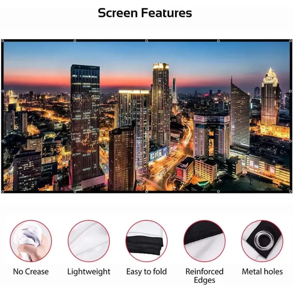 Foldable Projector Screen Foldable 100 inch