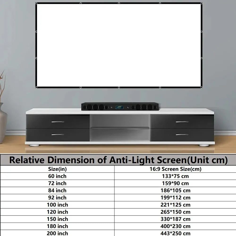 Foldable Projector Screen Foldable 100 inch