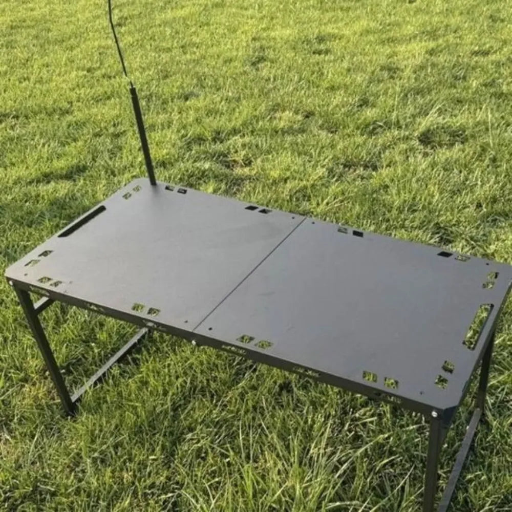 Camping Foldable Metal Table Black