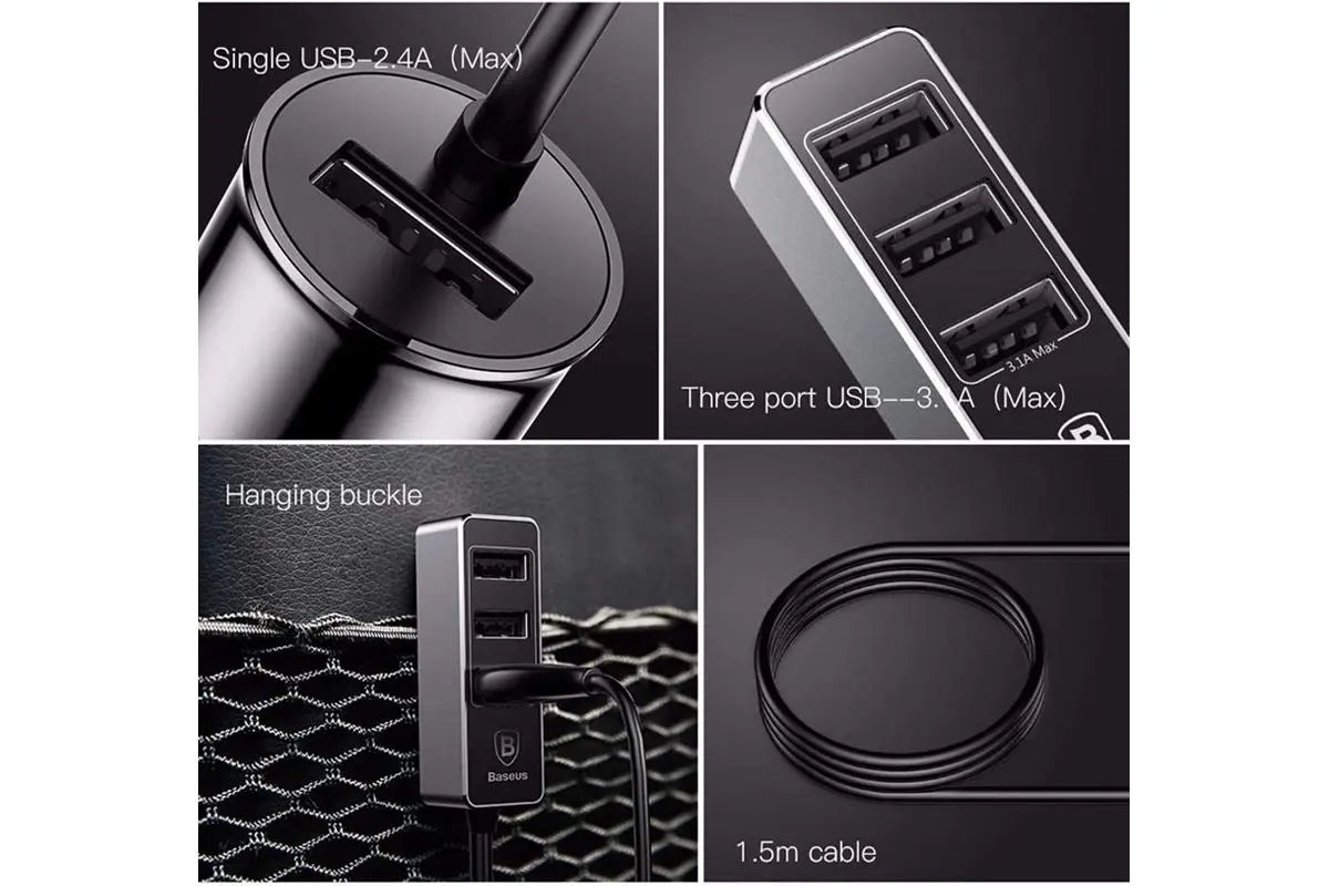 BASEUS 4 USB Ports Car Charger