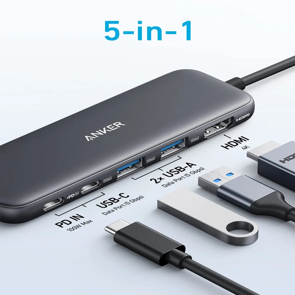 Anker 5-in-1 USB-C Adapter With 4K Video Output