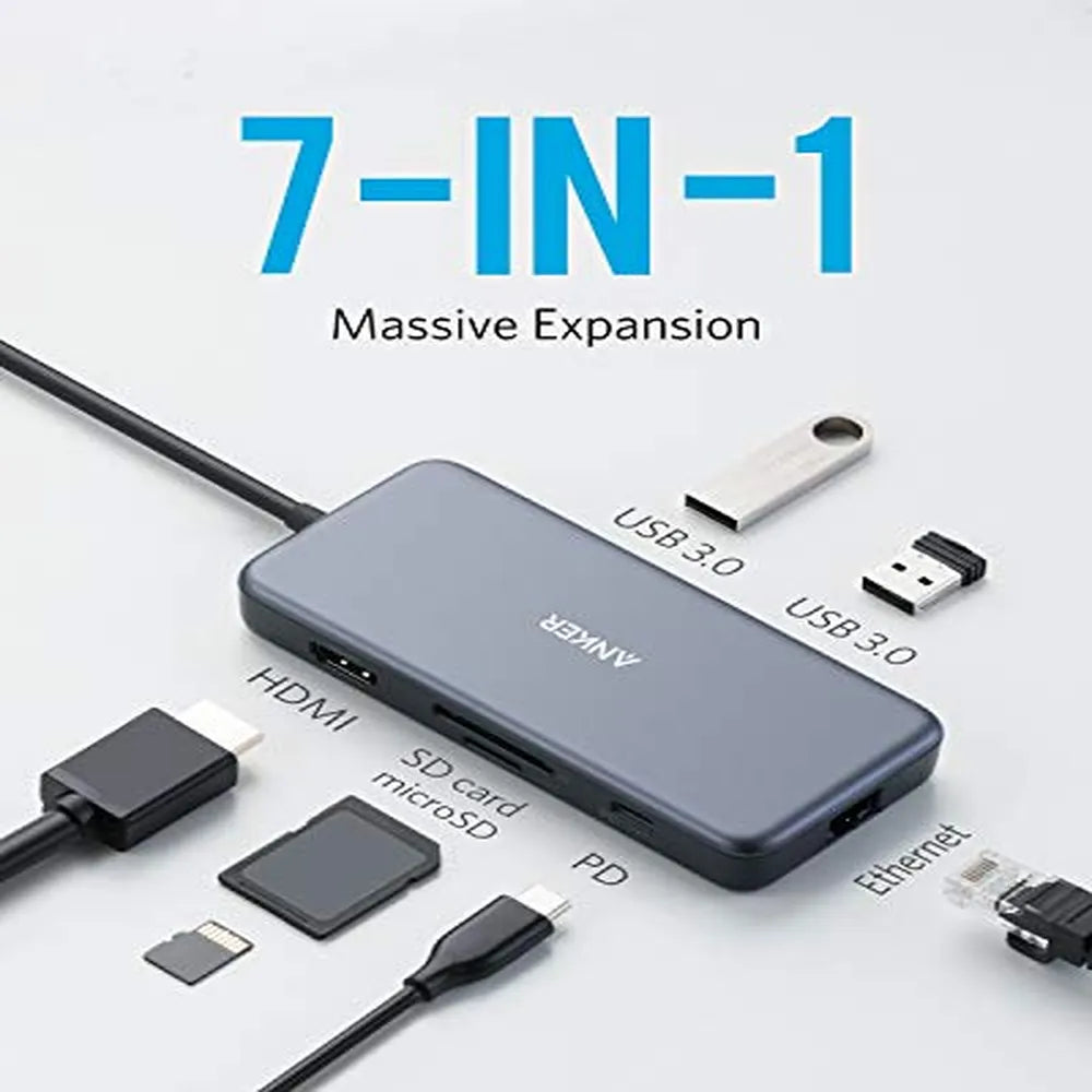 Anker A8352HA1 7-in-1 Premium USB-C Hub Adapter With 4K HDMI Output