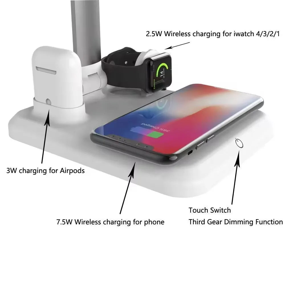 Reiko X-I 4-in-1 Wireless Charger Table Lamp 10W
