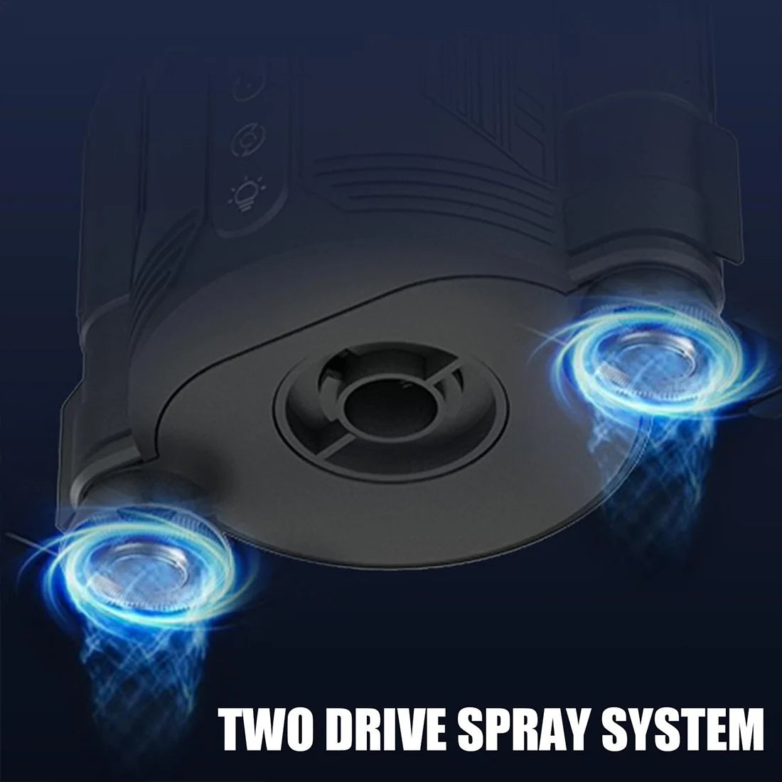 Rocket-Style Desktop Fan with Dual Mist Spray & RGB Light Lamp