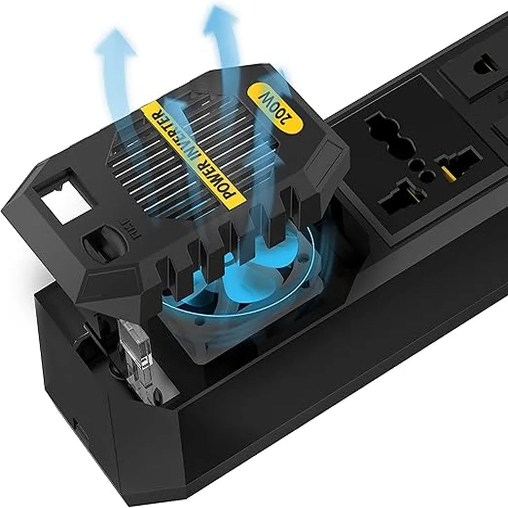 Green Stark Plus Power Inverter with 4 USB-A Ports 200W