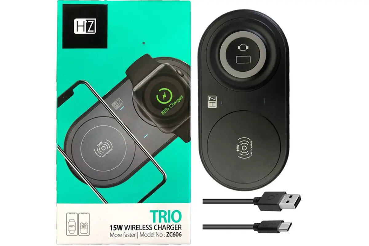 Heatz 2 In 1 Wireless Charger Black