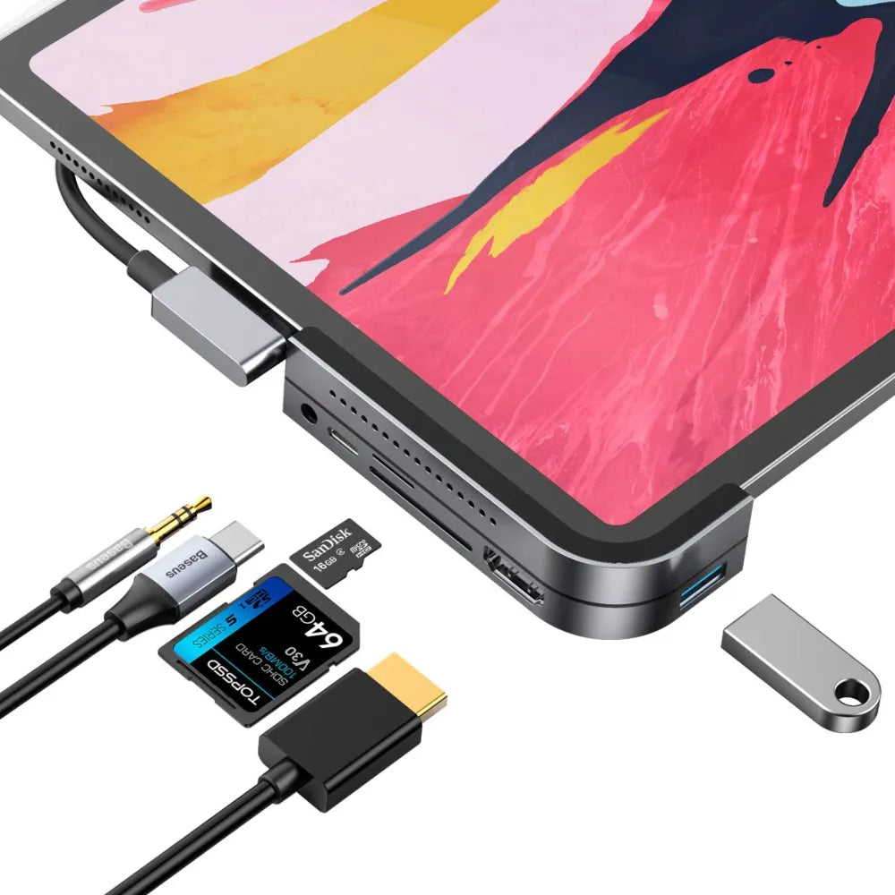 Baseus Bend Angle Multifunctional Type-C HUB Converter With GaN Technology