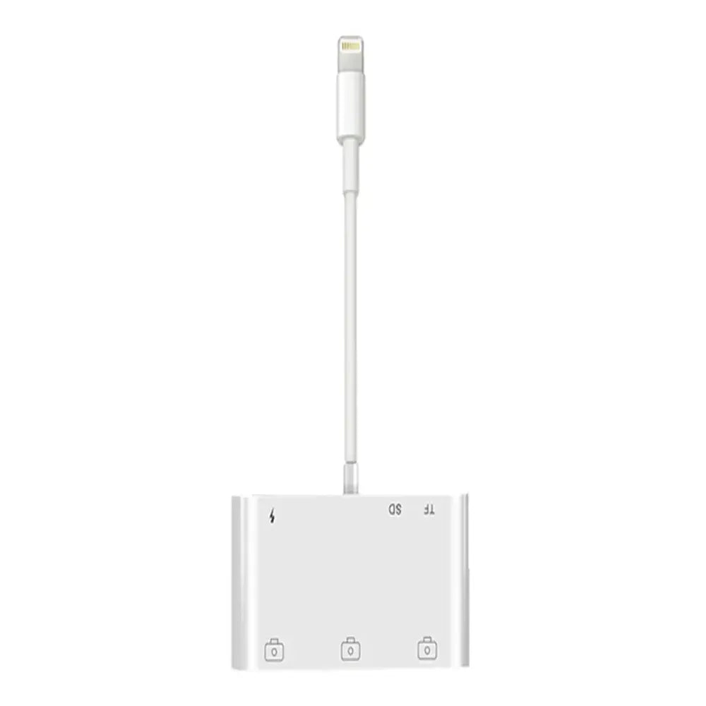 Coteetci 6-in-1 Lightning OTG Card Reader Compatible With JPEG, RAW, HEIF/HEVC