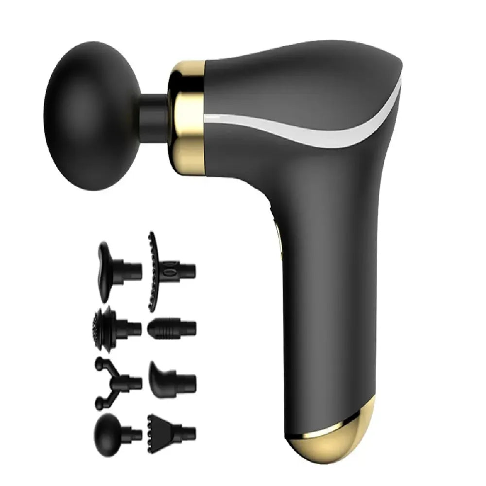 Cordless Massager Handheld Deep Tissue Long Battery Life Multiple Speed Levels 8 Attachments USB Rechargeable