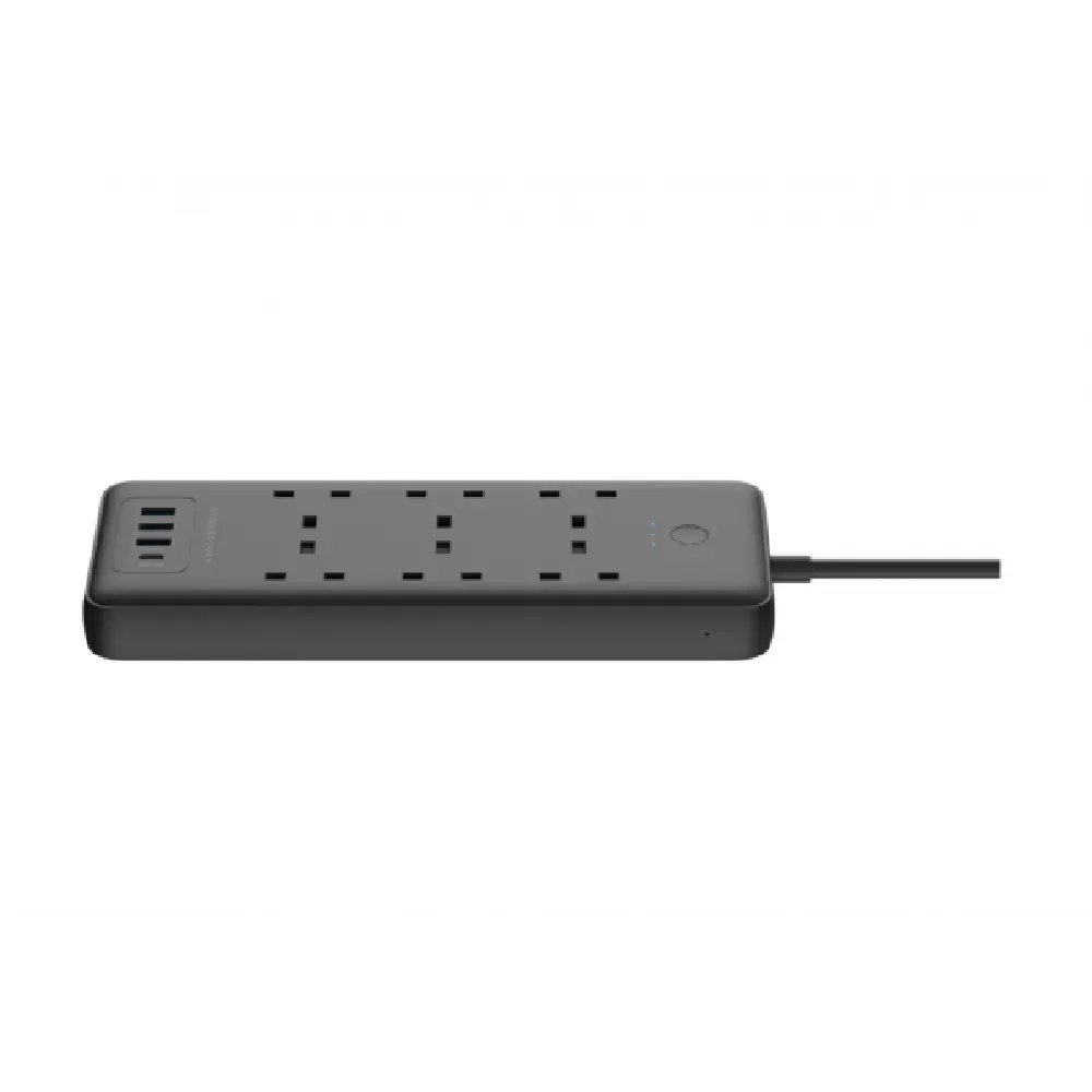 Powerology Multi-Port Smart Power Strip Smart Extension 4 Outlets/Ports 30W PD Power