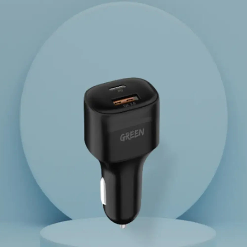 Green Lion Compact Car Dual Port USB Charger 20W