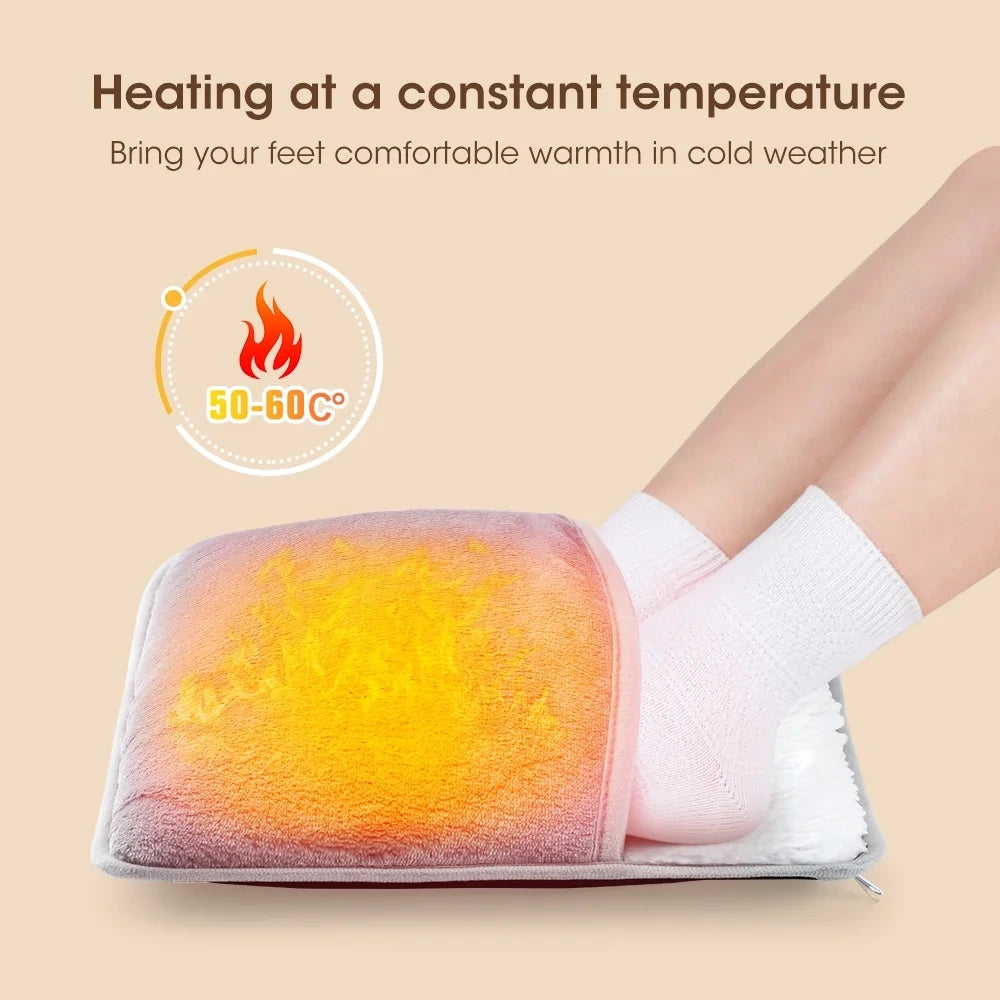 Ultra Plush Heated Foot Warmer - Soft Fleece, Adjustable Heat, Fast Warming-2
