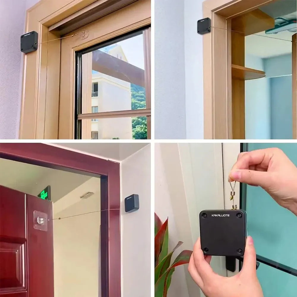 Retractable Steel Wire Automatic Door Closer 3 Pcs