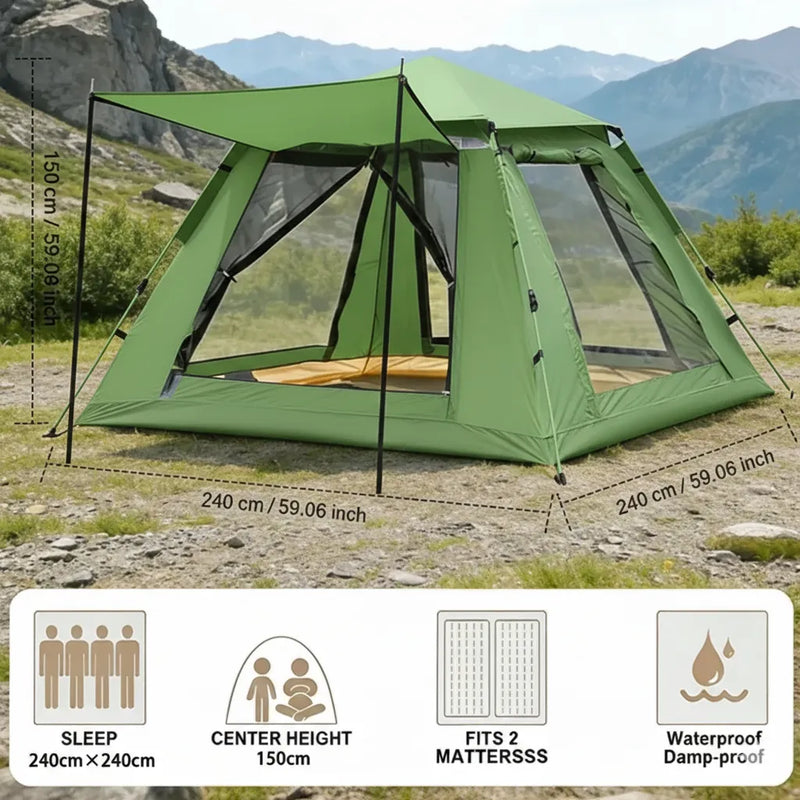 Camping Tent Green-3