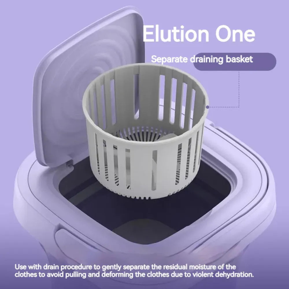 Portable Foldable Mini Washing Machine with 3 Modes 7 Liter Color Blue