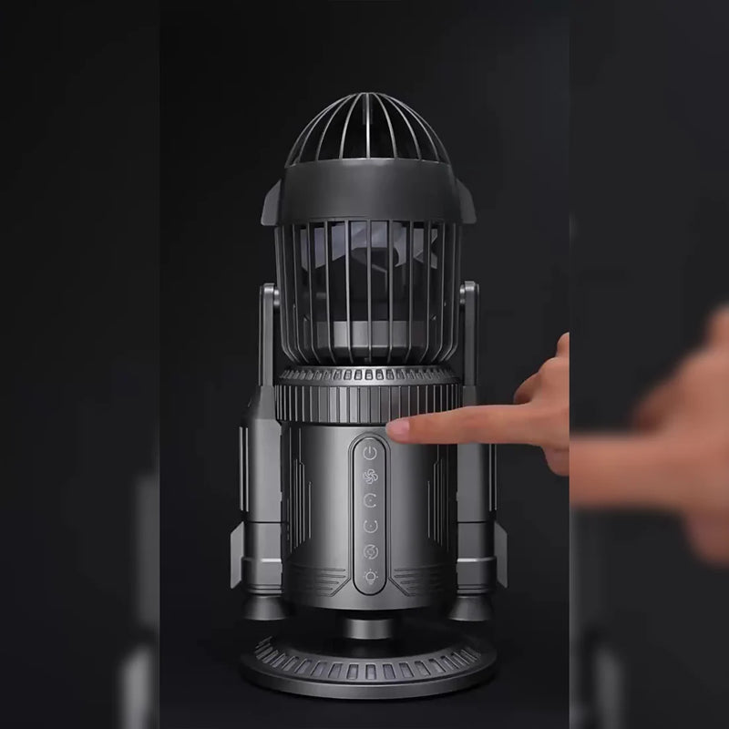 Rocket-Style Desktop Fan with Dual Mist Spray & RGB Light Lamp-4