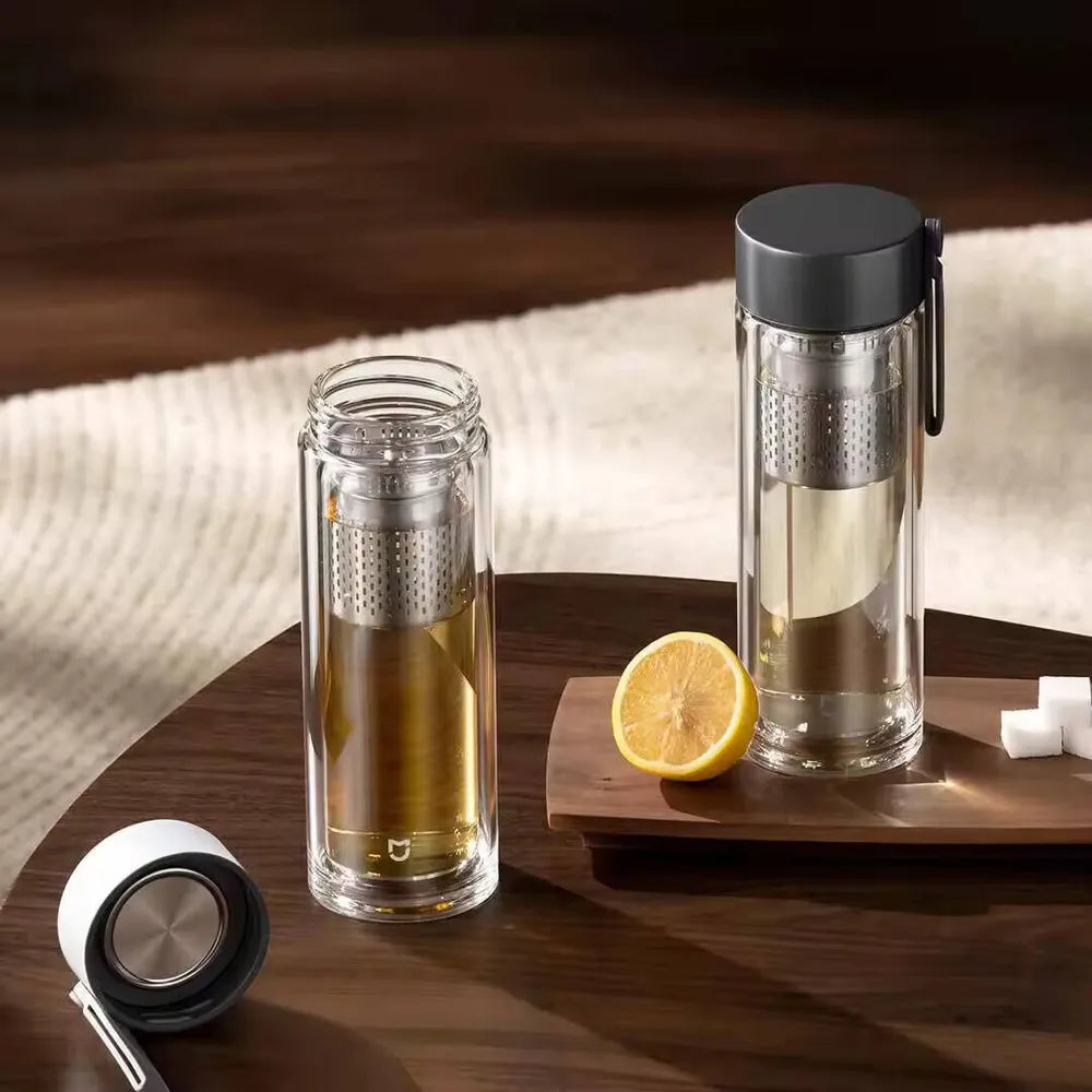 Xiaomi Mijia 400ml Portable Double-Layer Glass Cup-Black