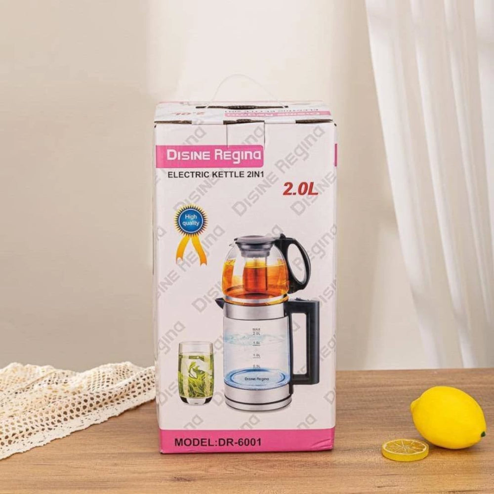 Disnie Regina 2-in-1 Double Layer Glass Electric Kettle