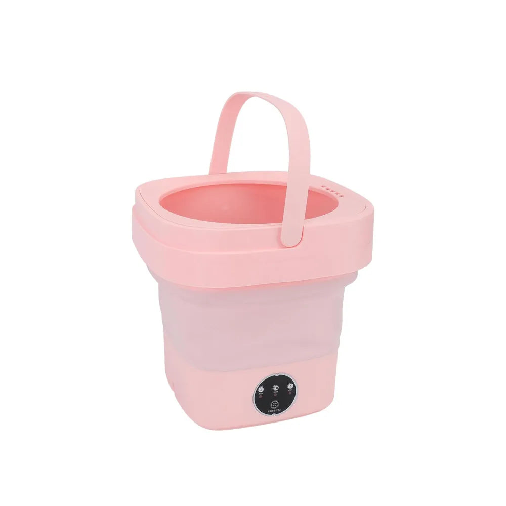 Portable Foldable Mini Washing Machine with 3 Modes 7 Liter Color Pink