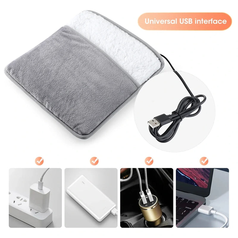 Ultra Plush Heated Foot Warmer - Soft Fleece, Adjustable Heat, Fast Warming-5