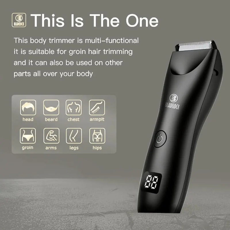 Bladelock Body Hair & Sensitive Area Trimmer with Advanced Skin Sensor and Charge Display Rechargeable Stainless Steel-5