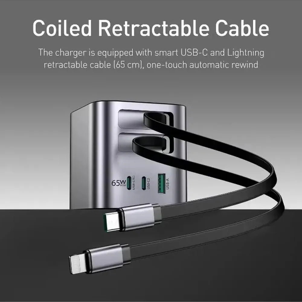 Admos 5-in-1 Multi-Port Fast 65W GaN Fast Charger