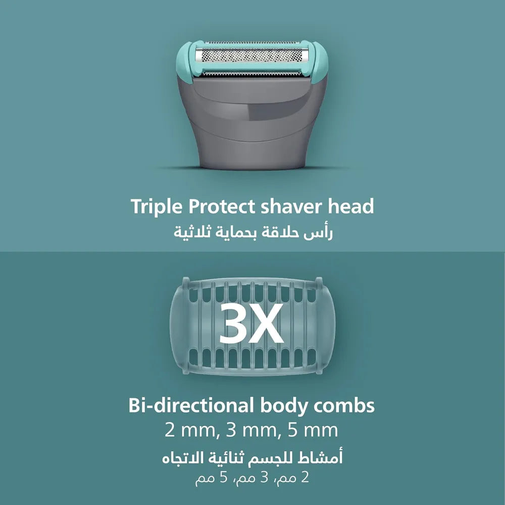Philips Body Groomer Bg3480/15,100% Showerproof,Up To 80 Min Cordless,Battery Indicator-3