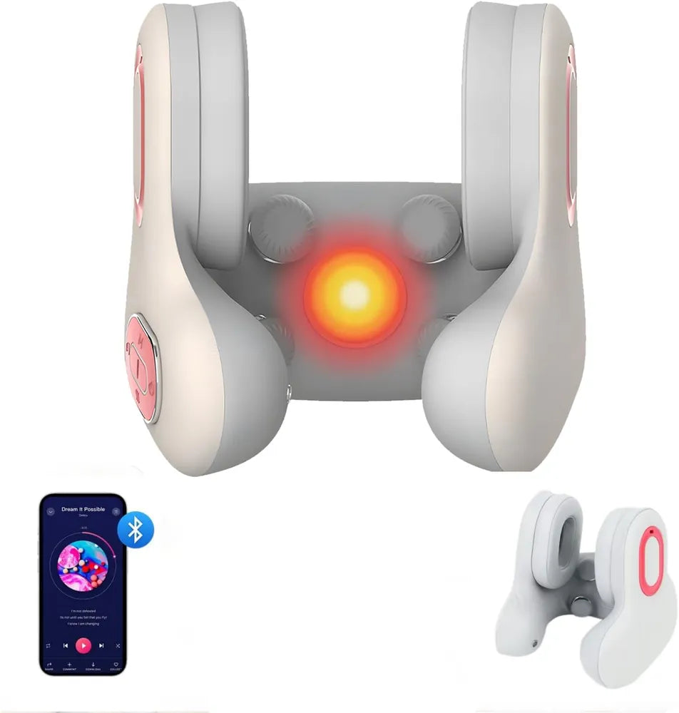Intelligent Neck Massager with Heating, EMS Pulse & Bluetooth Music