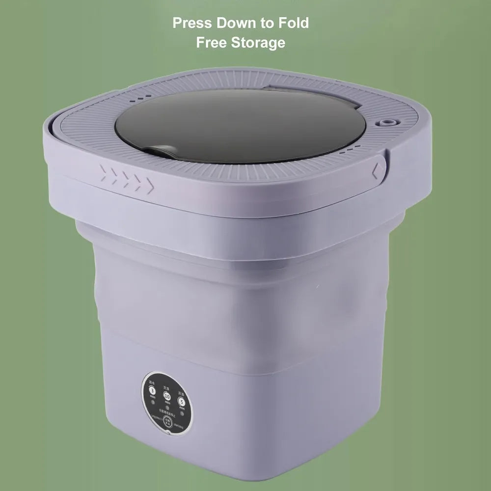 Portable Foldable Mini Washing Machine with 3 Modes 7 Liter Color Blue