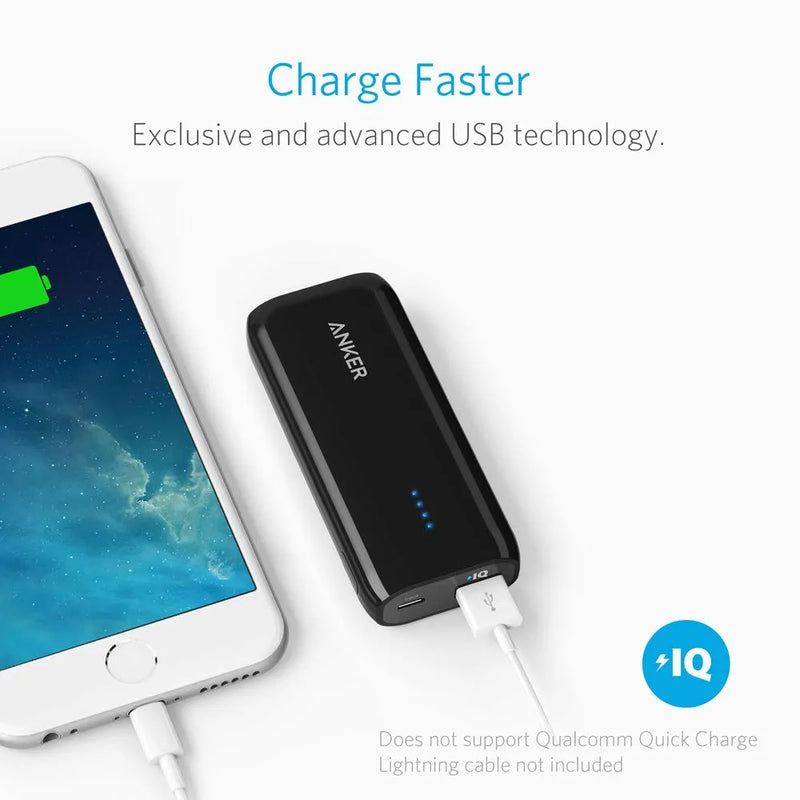 ANKER Astro E1 5200mAh External Battery USB 5V 1A - Black