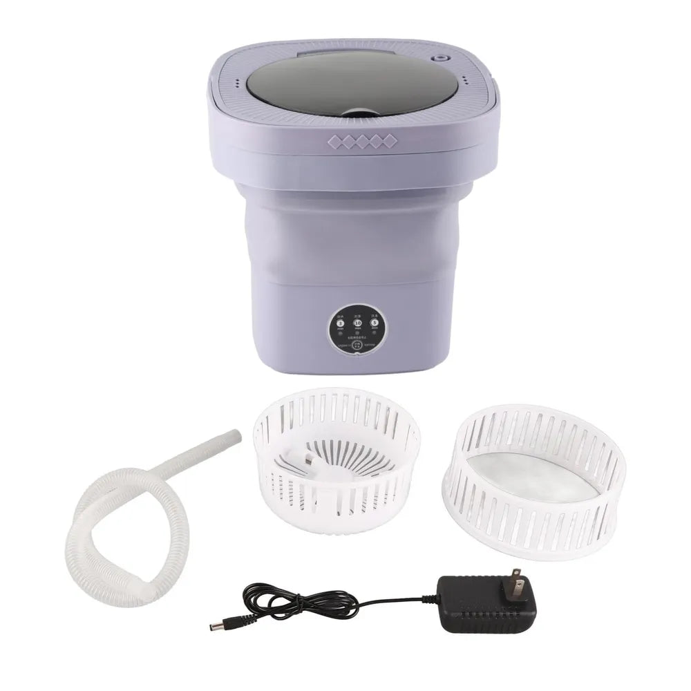 Portable Foldable Mini Washing Machine with 3 Modes 7 Liter Color Blue