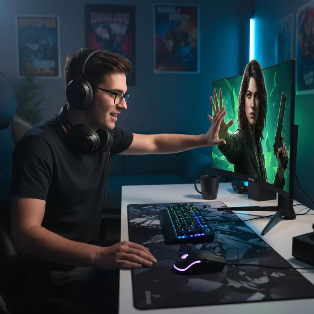 Green Lion Enigma 27" Gaming Monitor - Black