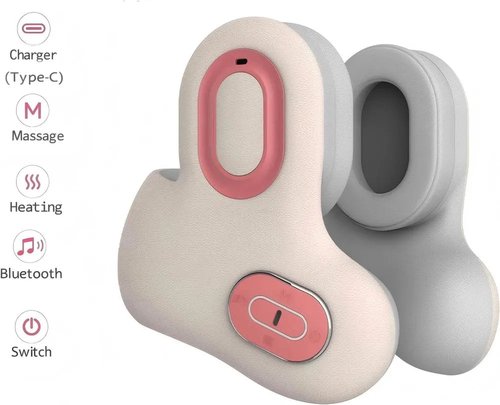 Intelligent Neck Massager with Heating, EMS Pulse & Bluetooth Music