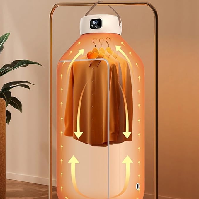 Compact Portable Hanging Dryer with Dryer Bag, Electric Fast Dry Clothes Machine, EU Plug, Simple Installation-6