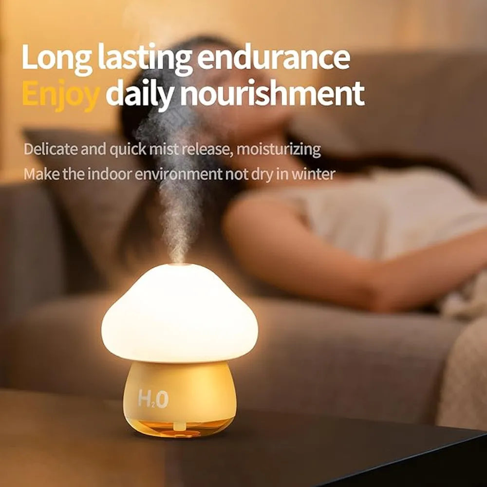 Mushroom Humidifier with Night Light