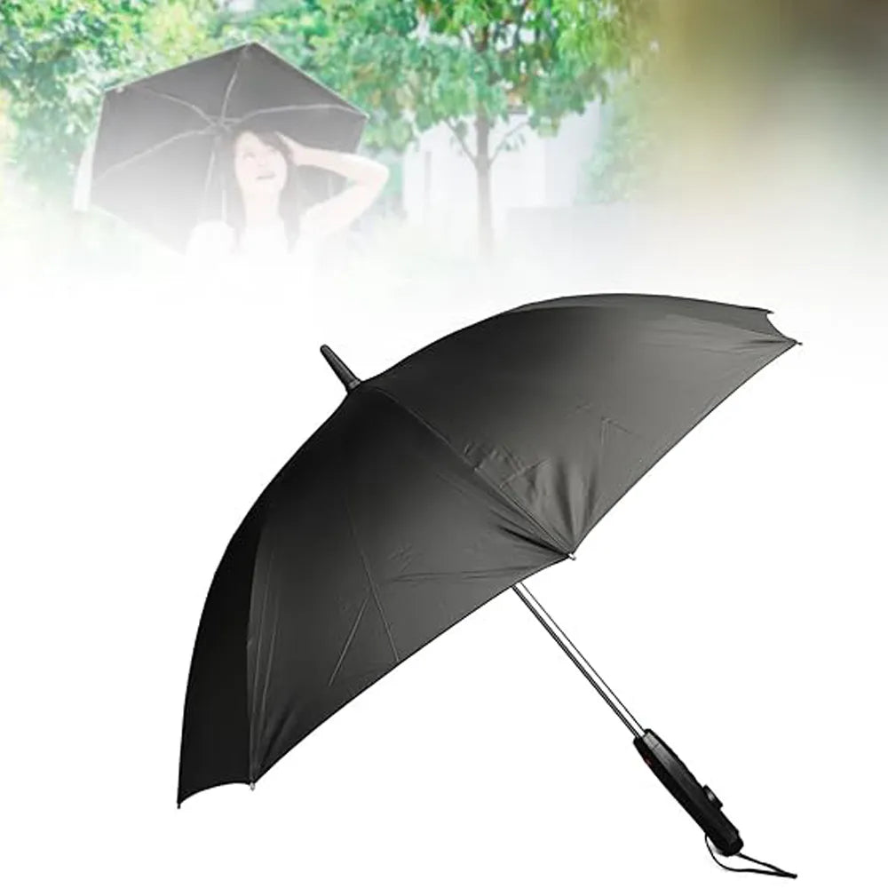 Electric Cooling Fan Umbrella With Water Spray With UV Protection