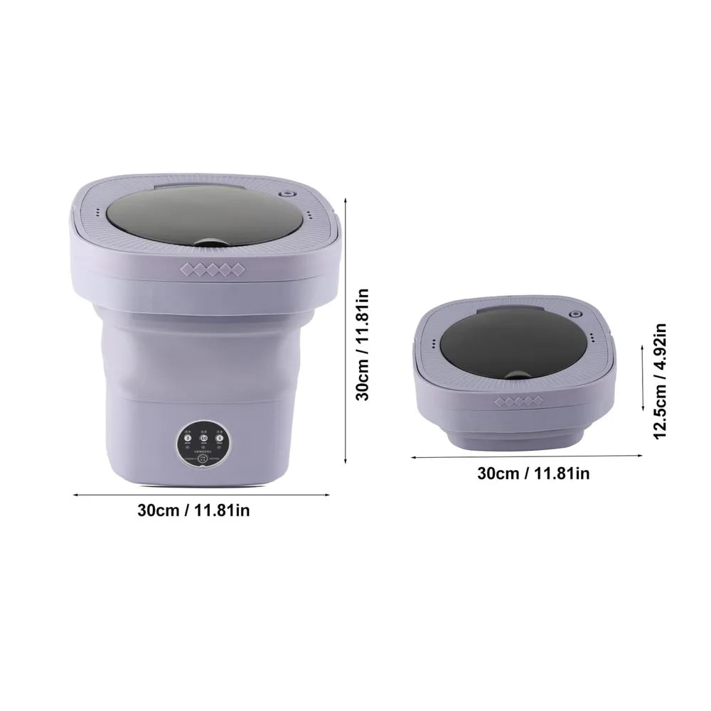 Portable Foldable Mini Washing Machine with 3 Modes 7 Liter Color Blue