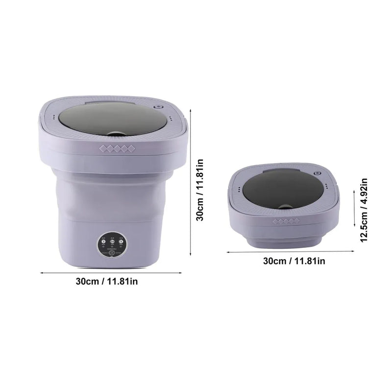 Portable Foldable Mini Washing Machine with 3 Modes 7 Liter Color Blue-2