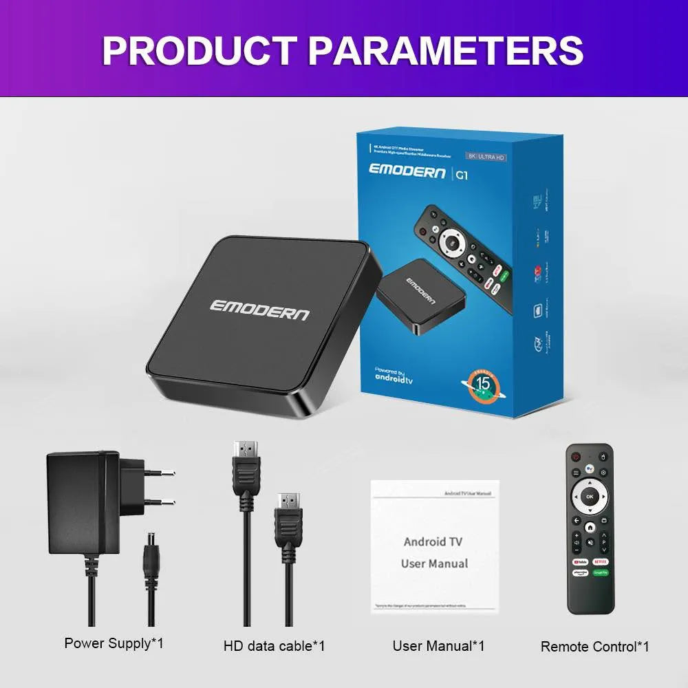 Emodern G1 Android 8K UltraTV Box