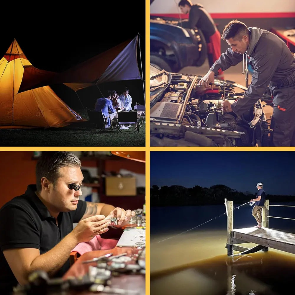 Machfally Portable Camping LED Light with Metal Tripod & 12000mAh USB Rechargeable