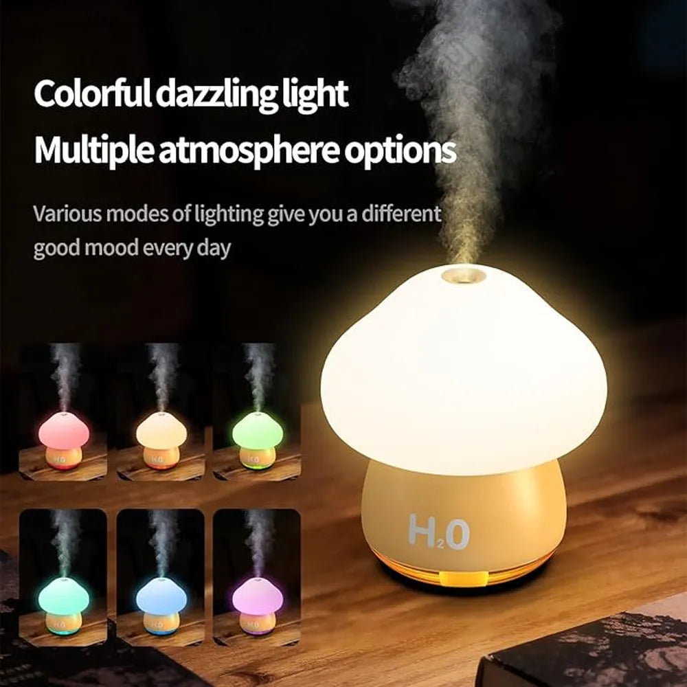 Mushroom Humidifier with Night Light