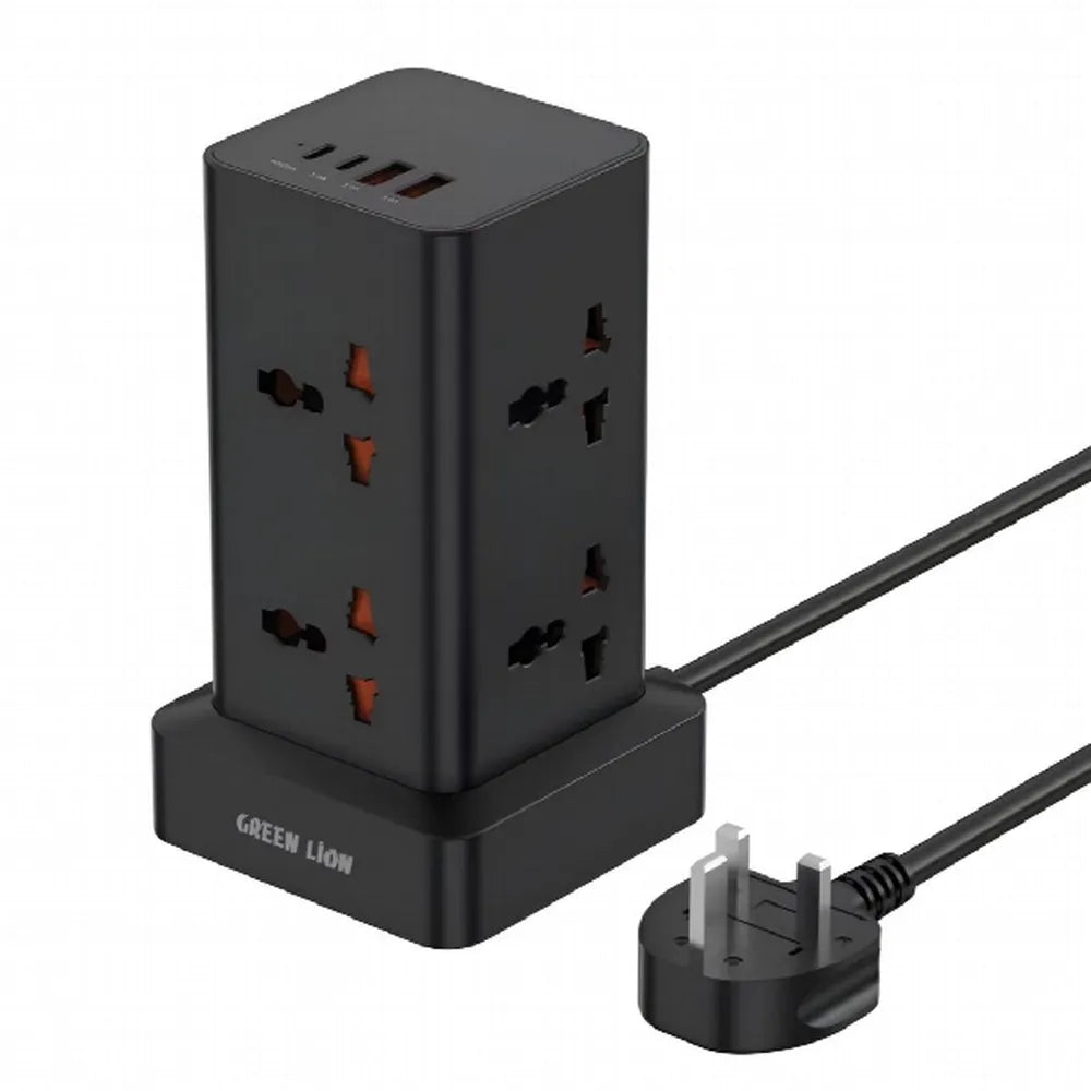 Green Lion Power Tower Multi-Port Strip - 2500W