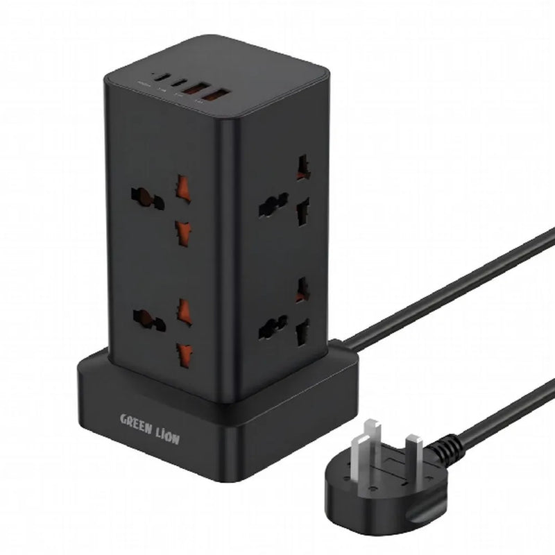 Green Lion Power Tower Multi-Port Strip - 2500W-2