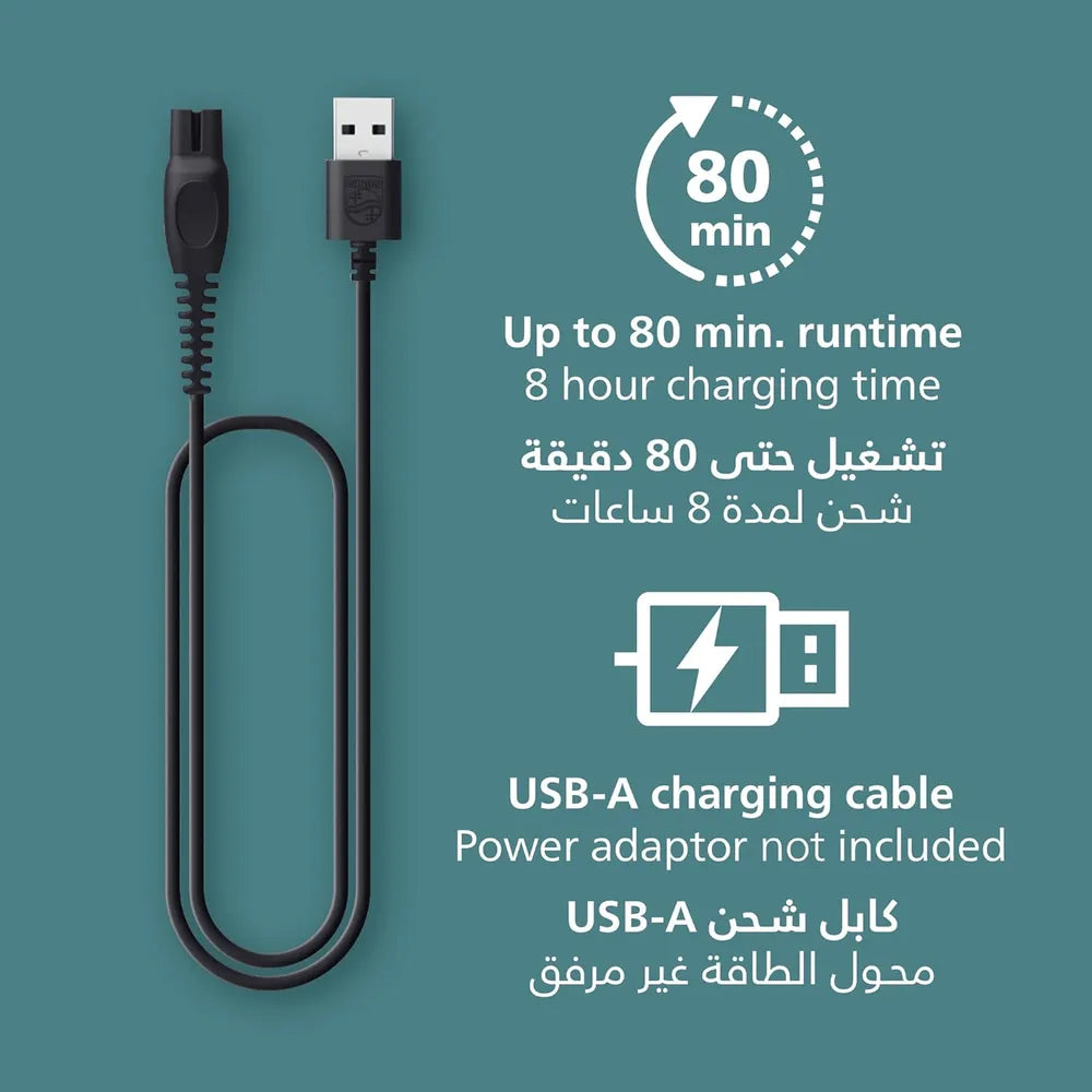 Philips Body Groomer Bg3480/15,100% Showerproof,Up To 80 Min Cordless,Battery Indicator-4