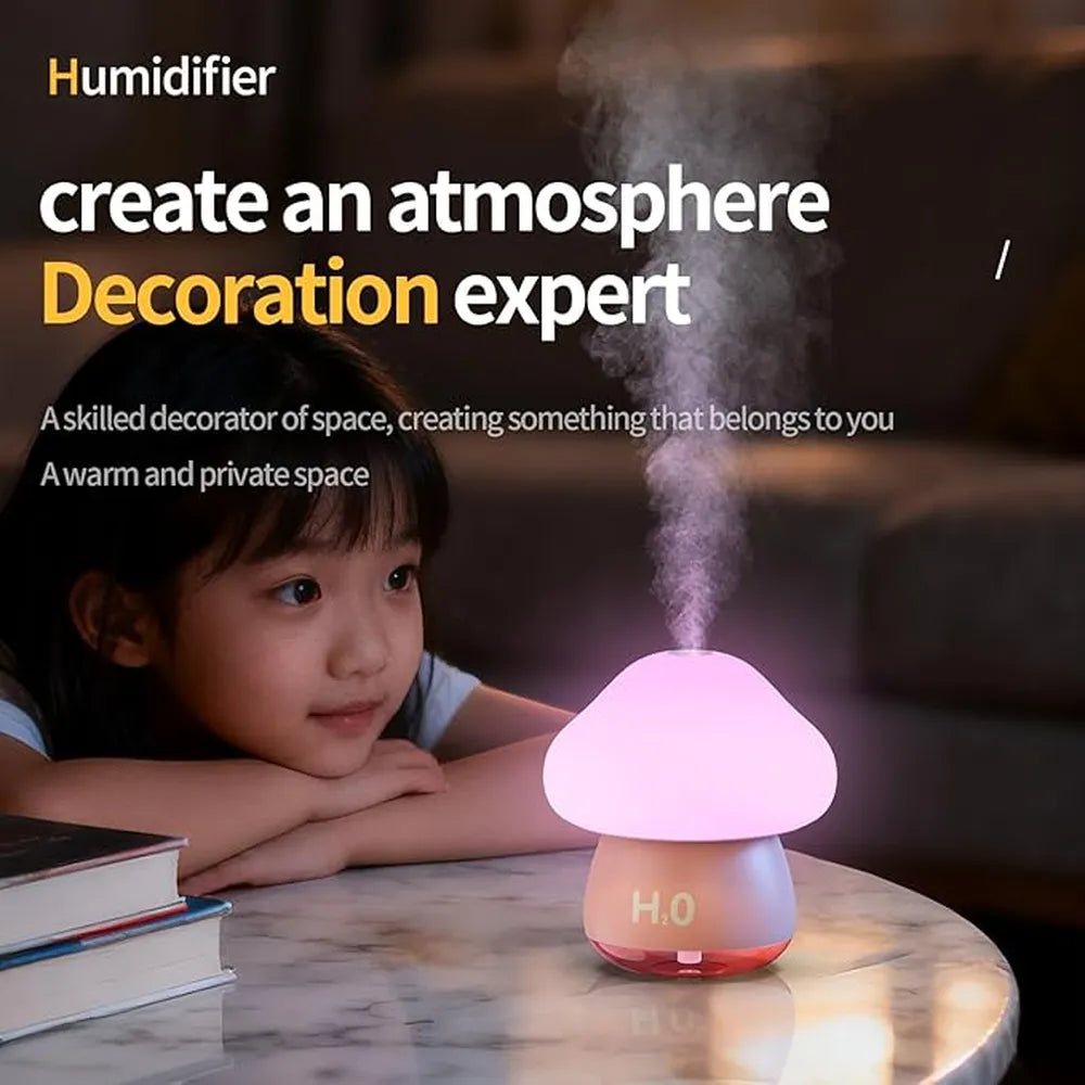 Mushroom Humidifier with Night Light