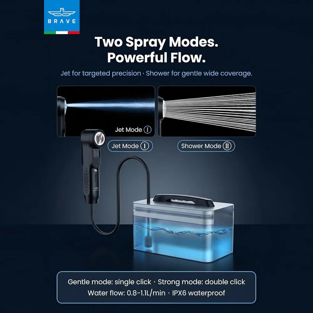 BRAVE Electric Portable Bidet with 2.3L Water Tank-8