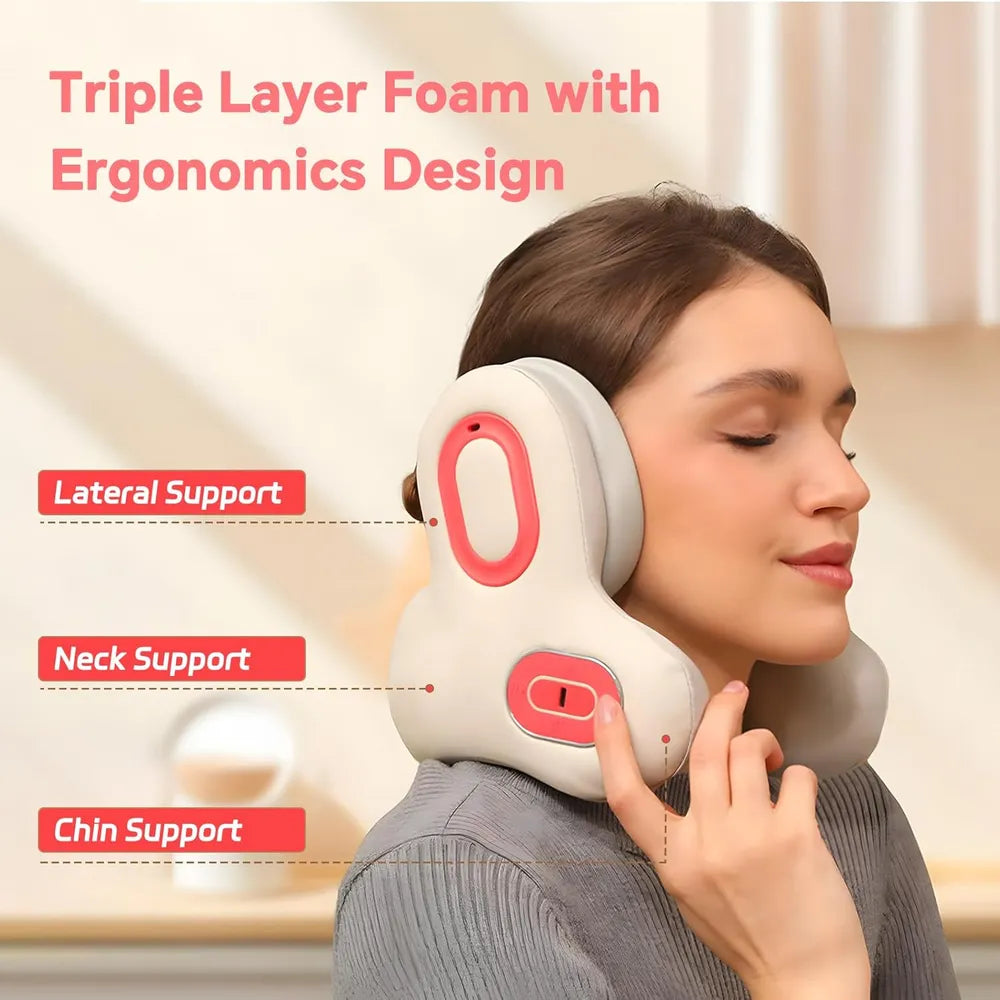Intelligent Neck Massager with Heating, EMS Pulse & Bluetooth Music