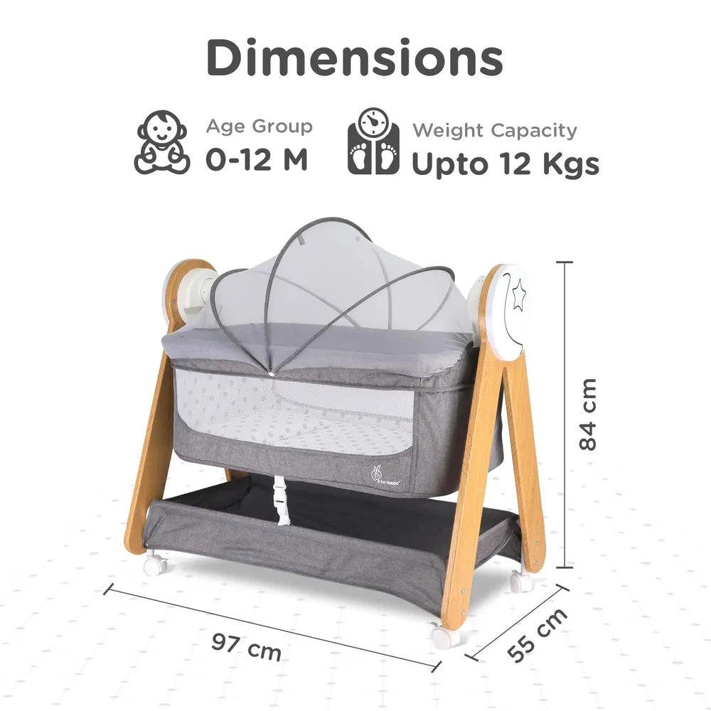 2-in-1 Electric Baby Cradle with Automatic Rocking Feature
