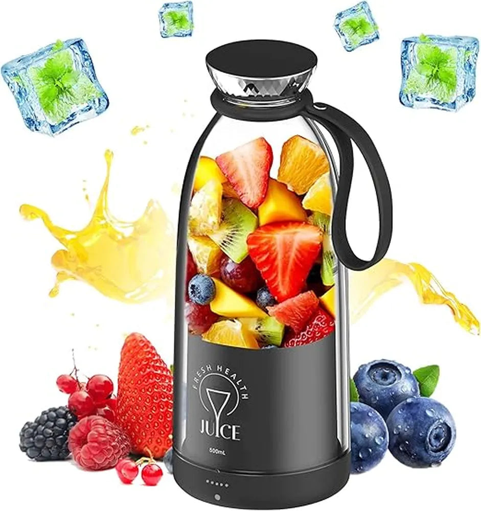 Portable Mini Fruit Blender-350ml - Black